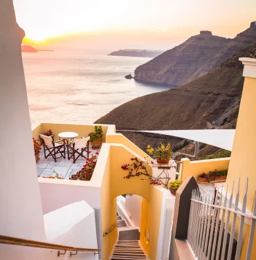 Santorini coastal town